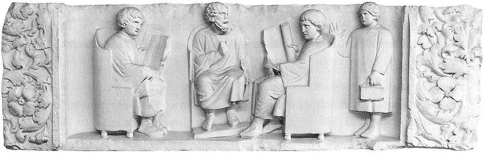 Schulszene - Relief, um 200 n. Chr. - Rheinisches Landesmuseum